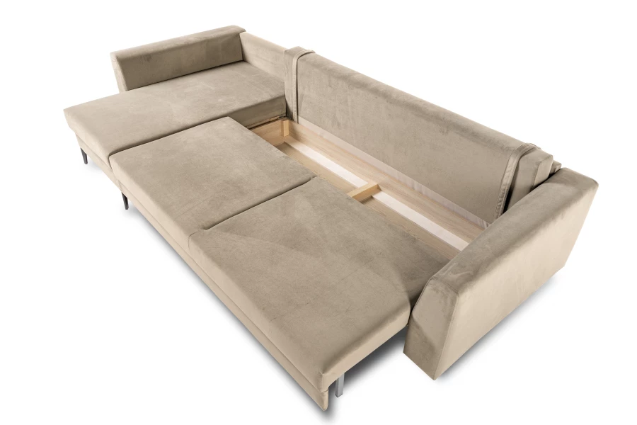 Диван-кровать Тенериф 2, велюровый, раскладной, какао велюр, 315х157х70 см (изображение №9)
