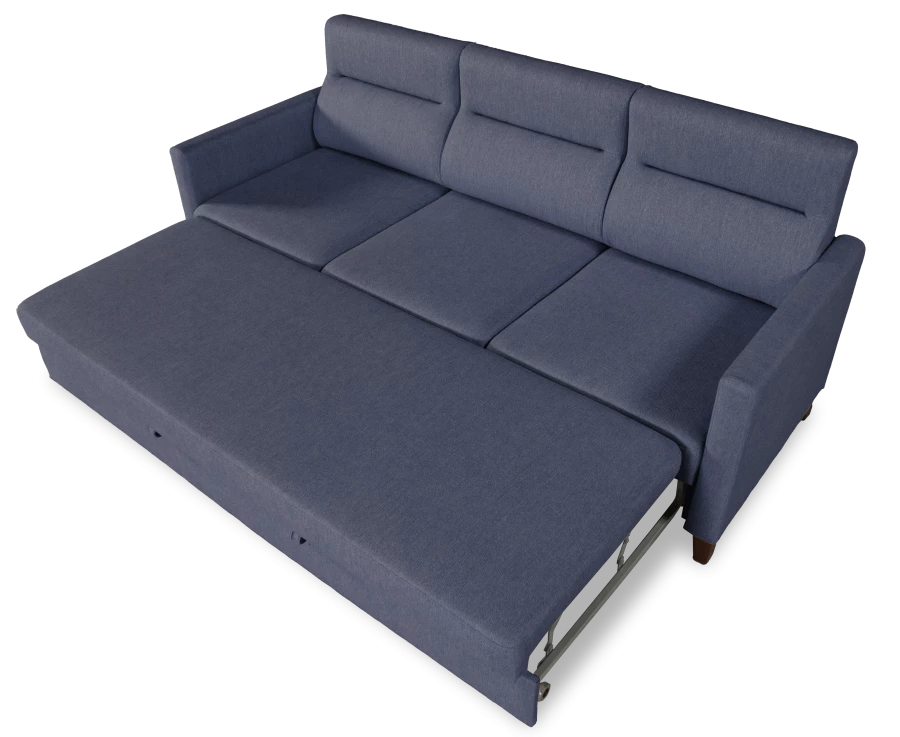 Диван-кровать Марсель велюровый, синий, 223х90х99 см (изображение №9)