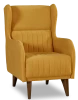 Кресло мягкое Градара, велюр, анатомическое, желтый 66х84х102 см