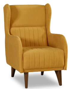 Кресло мягкое Градара, велюр, анатомическое, желтый 66х84х102 см