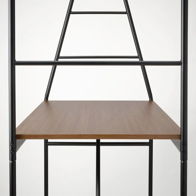 Барный стол - HÅVERUD/ HАVERUD IKEA, ХОВЕРЮД ИКЕА, 192/93х105Х66 см, чёрный/коричневый (изображение №5)