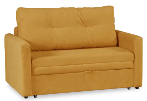 Диван-кровать Юнат 120, раскладной, желтый с мелкими разводами, 142х87х94 см