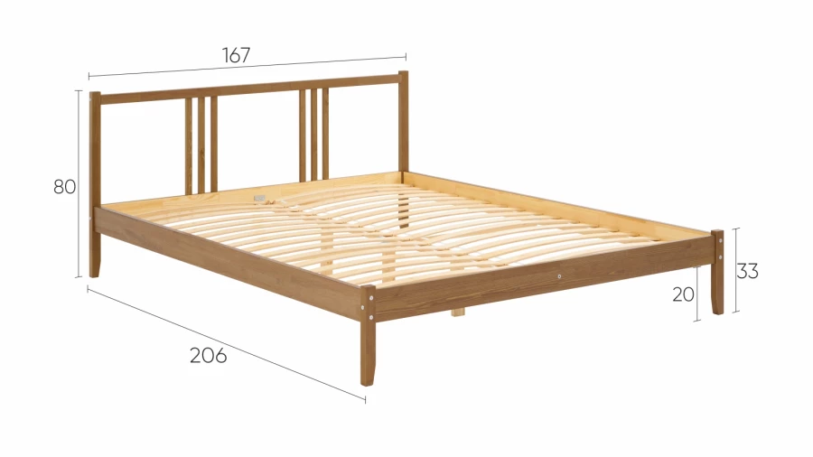 Кровать - аналог IKEA IDANAS/IDANÄS/УСКАР/ИКЕА 160х200 см, коричневый (изображение №4)