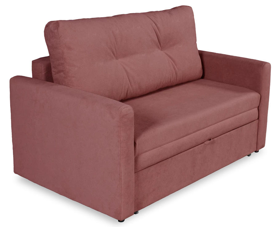 Диван-кровать Юнат 120, раскладной, розово-сиреневый с мелкими разводами, 142х87х94 см (изображение №2)