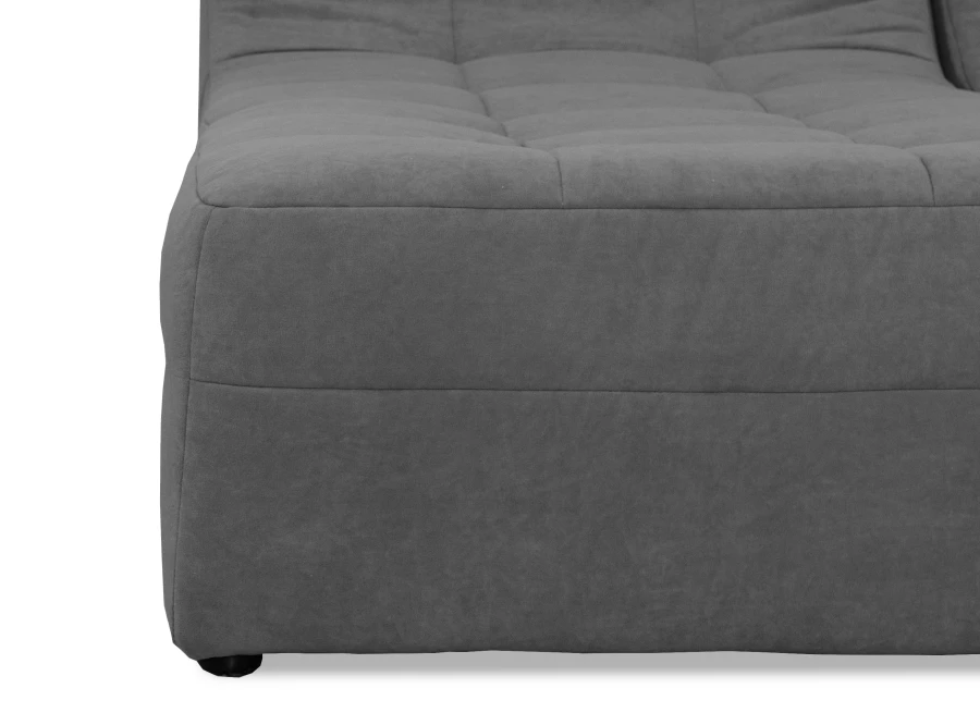 Угловой диван-кровать Палладиум 2, модульный, темно-серый, 325х185х88 см (изображение №6)