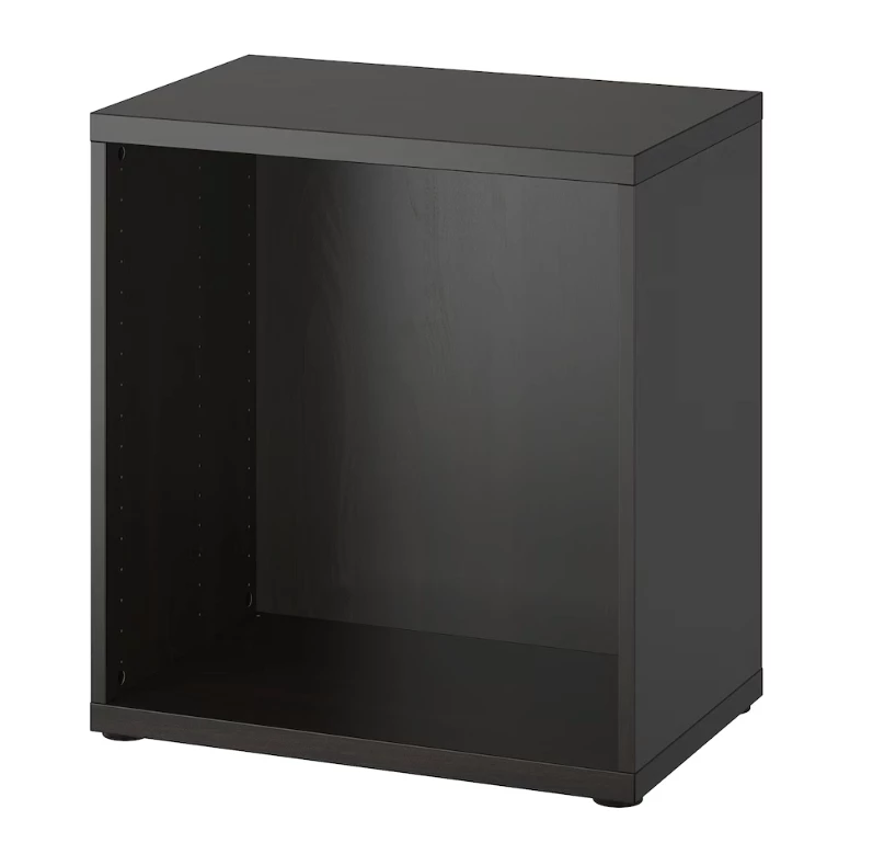 Каркас - IKEA BESTÅ/BESTA/БЕСТА/БЕСТО ИКЕА, 60x40x64 см, черно-коричневый (изображение №1)