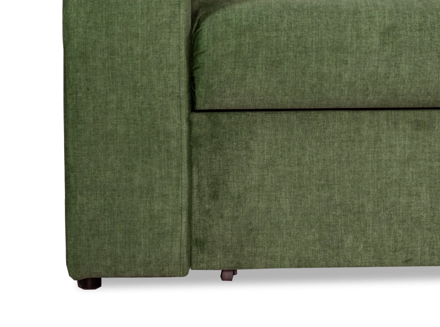 Угловой диван-кровать Сенатор, зеленый,  260х187х92 см (изображение №3)