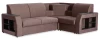 Угловой диван-кровать Сенатор, коричневый, 260х187х92 см