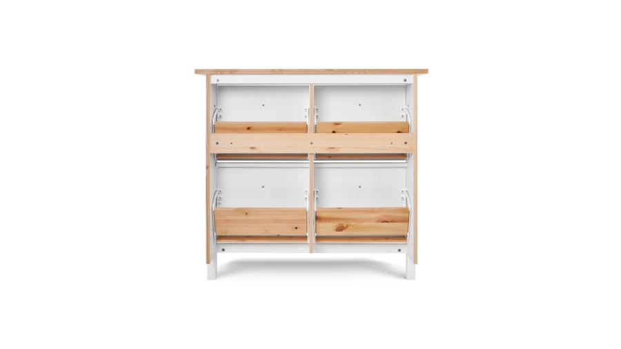 Обувница - аналог IKEA HEMNES / ХЕМНЭС/ ХЕМНЕС / КЫМОР / ИКЕА 106х101x22 см, белый (изображение №4)