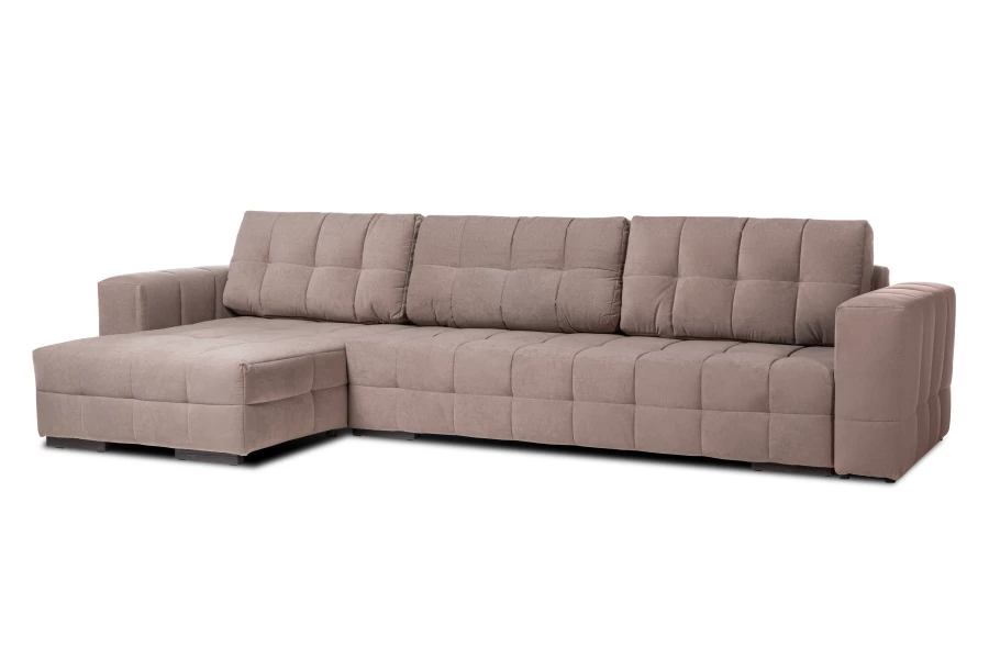 Диван-кровать Реал 2, велюровый, раскладной, какао велюр, 350х180х90 см (изображение №1)