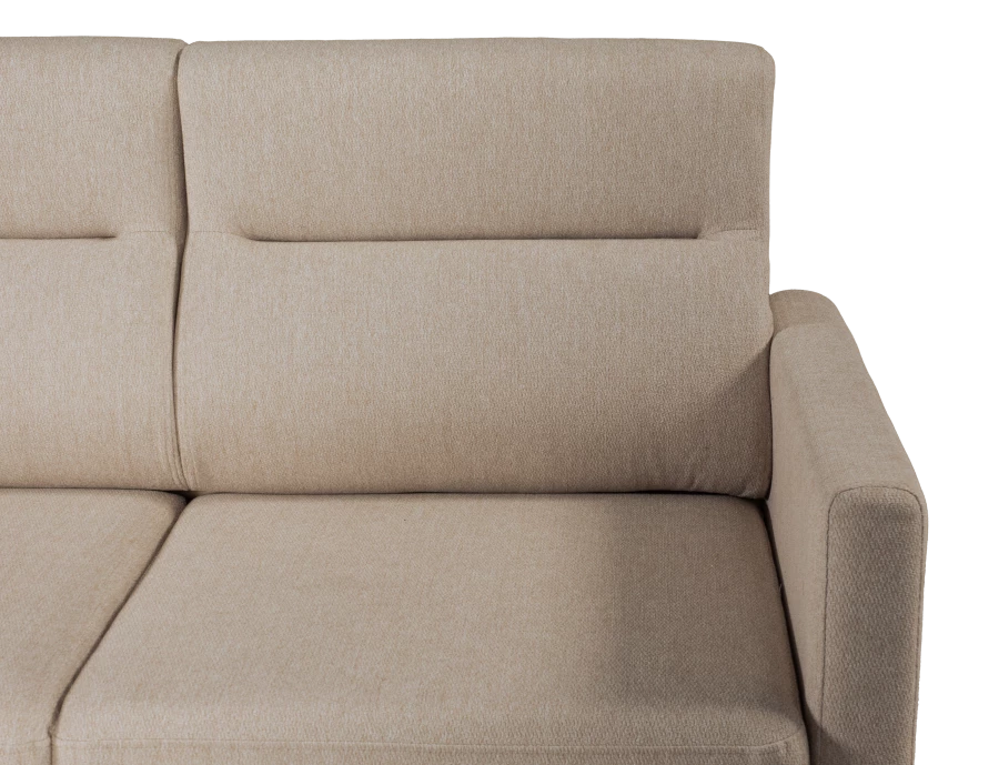 Прямой диван-кровать Марсель, велюровый, светло-песочный, 223х90х99 см (изображение №4)