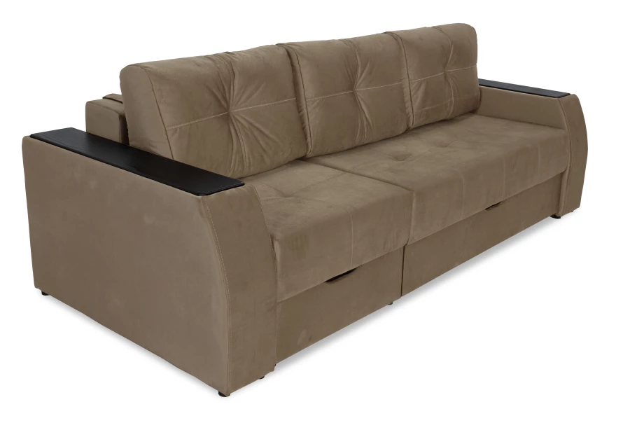Прямой диван-кровать Спинер, раскладной, какао, 256х108х90 см (изображение №7)