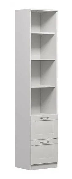 Стеллаж 3 полки 2 ящика СИРИУС - аналог IKEA BRIMNES, 39х190 см, белый (изображение №1)