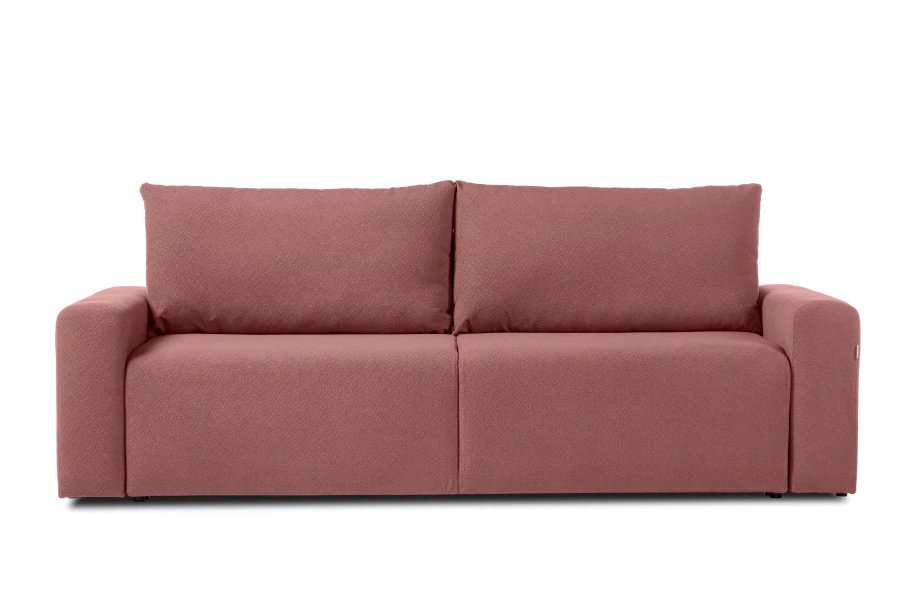 Диван-кровать Халиф 2, велюровый, раскладной, темно бордово розовый шенилл с мелким букле, 241х102х92 см (изображение №2)