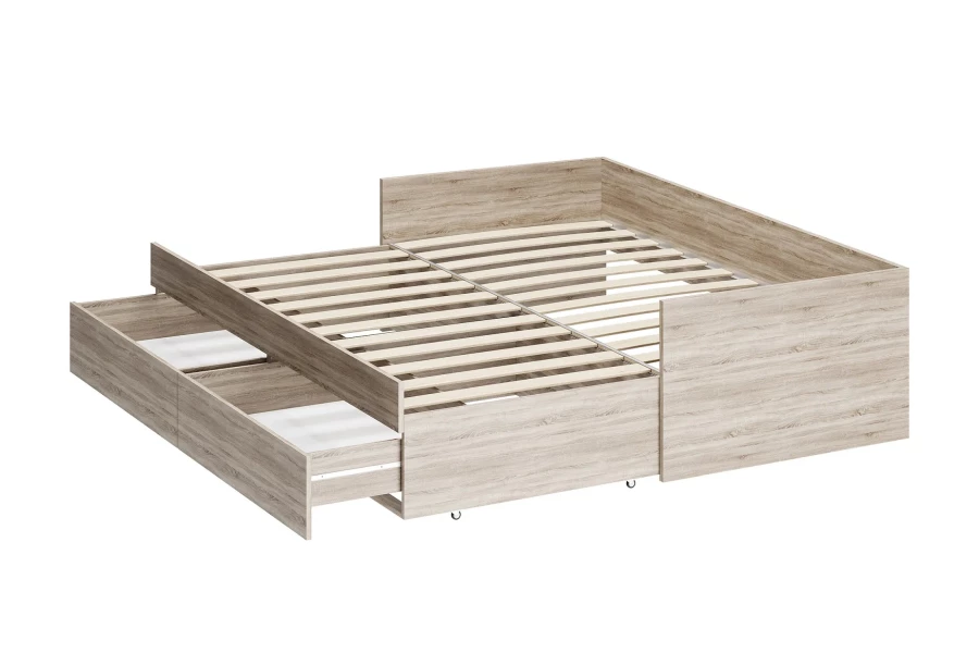 Кровать раздвижная Кастор - аналог IKEA KULLEN,90х200,сонома (изображение №3)