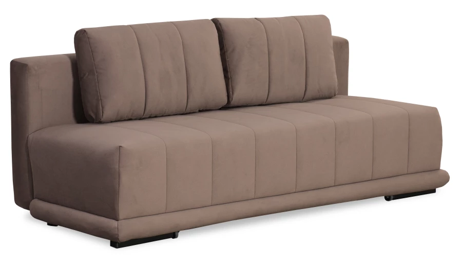 Диван-кровать Флорида, велюровый, кофейно-песочно-серый, 201х90х90 см (изображение №1)