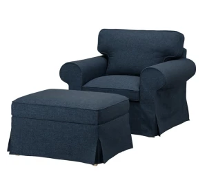 Второе фото. Кресло и табурет для ног - IKEA EKTORP ИКЕА ЭКТОРП