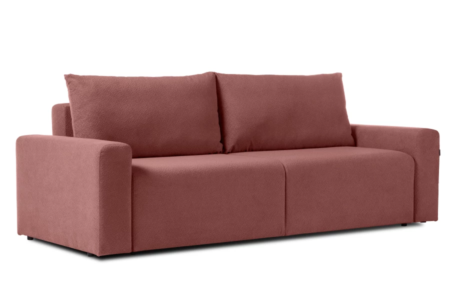 Диван-кровать Халиф 2, велюровый, раскладной, темно бордово розовый шенилл с мелким букле, 241х102х92 см (изображение №5)