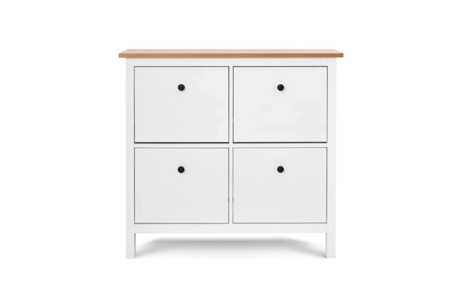 Обувница - аналог IKEA HEMNES / ХЕМНЭС/ ХЕМНЕС / КЫМОР / ИКЕА 106х101x22 см, белый/светло-коричневый (изображение №3)