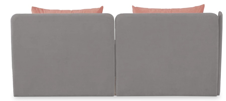 Диван-кровать Орлеан велюровый, раскладной, с ящиком для белья, механизм Книжка, бледно-розовый велюр, 198х88х81 см (изображение №12)