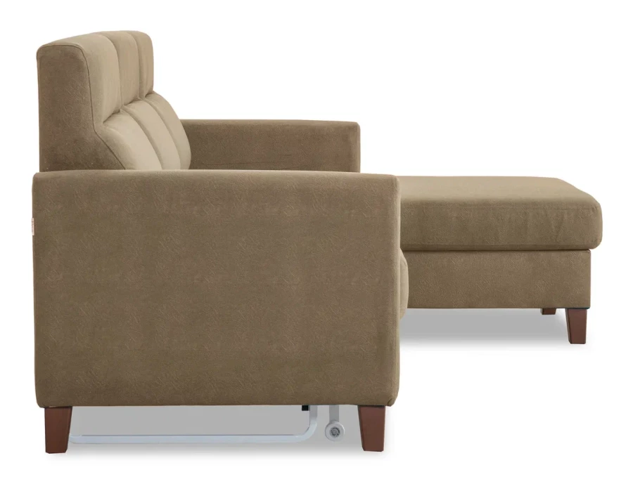 Диван-кровать Марсель со спальным местом, серо-песочный 228х97х160 см (изображение №2)