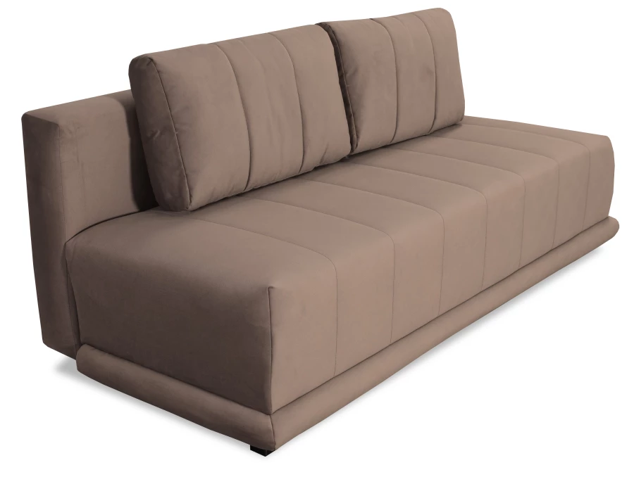 Диван-кровать Флорида, велюровый, кофейно-песочно-серый, 201х90х90 см (изображение №6)