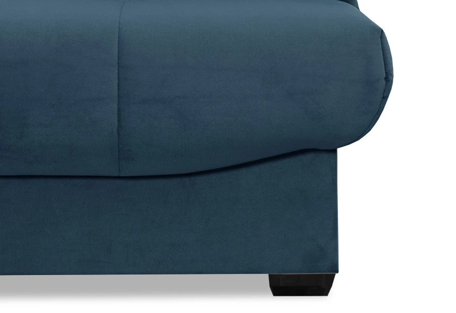 Прямой диван-кровать Аккорд, велюровый, раскладной, темно-синий, 192х100х95 см (изображение №9)