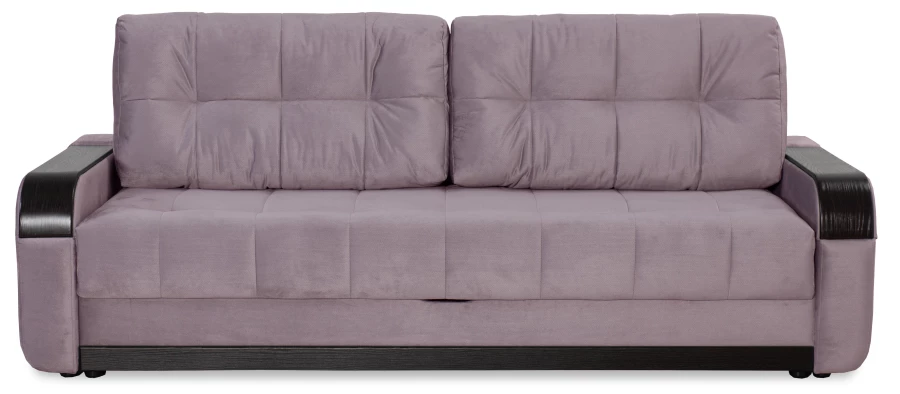 Диван-кровать Татьяна 5 БД Optima велюровый, с ящиком для белья, механизм Еврокнижка, какао велюр, 234х117х100см (изображение №2)