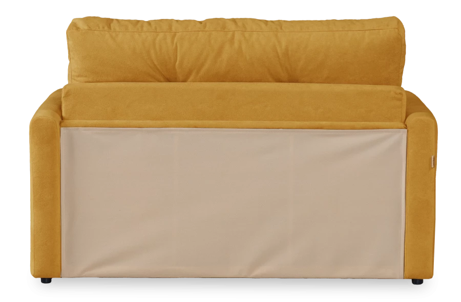 Диван-кровать Юнат 120, раскладной, желтый с мелкими разводами, 142х87х94 см (изображение №2)