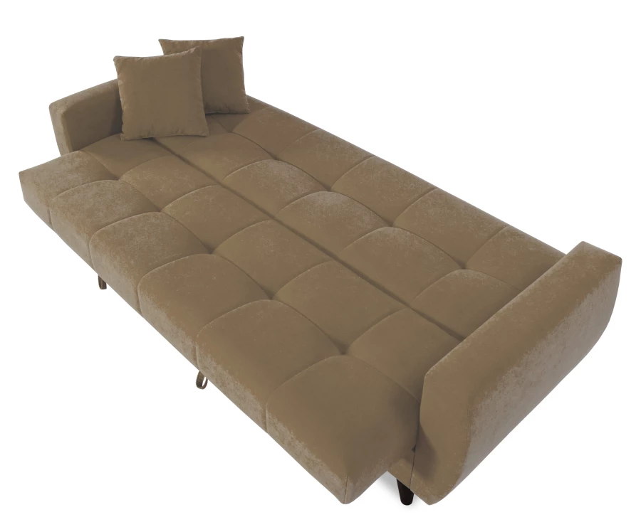 Диван-кровать Бетти 2, велюровый, раскладной, какао, 236х88х96 см (изображение №7)