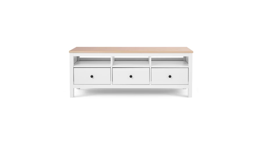 Тумба под ТВ - аналог IKEA HEMNES / ХЕМНЭС/ ХЕМНЕС / КЫМОР / ИКЕА 148х57х47 см, белый/светло-коричневый (изображение №2)