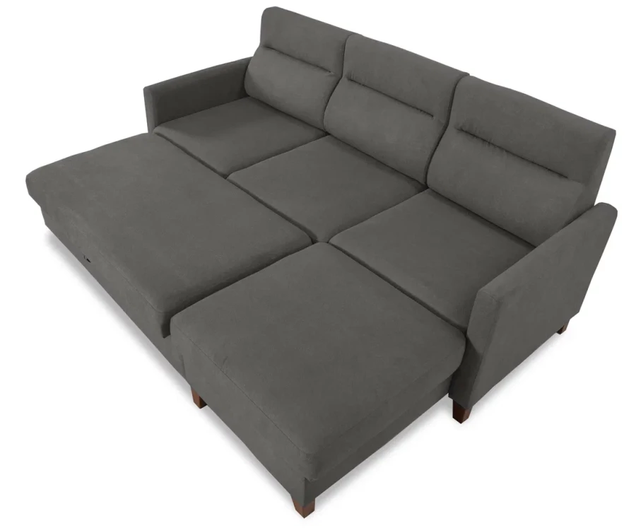 Диван-кровать, Марсель со спальным местом,серый 228х160х97 см (изображение №11)