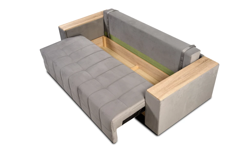Диван-кровать Элегант 2022, серый 253х106х99 см (изображение №6)