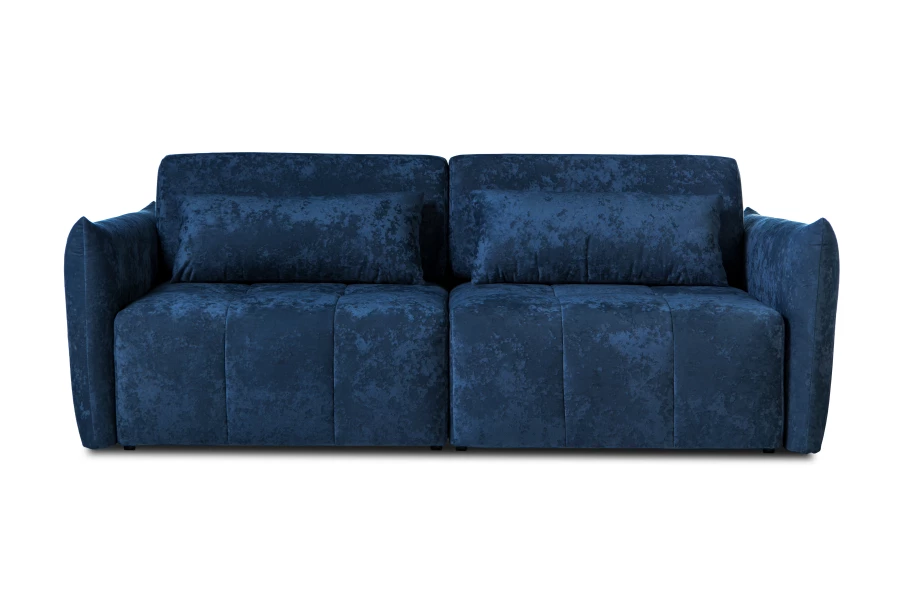 Диван-кровать Таип 2, велюровый, раскладной, темно-синий, 235х128х86 см (изображение №2)
