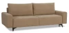 Диван-кровать Халиф велюровый, механизм Еврокнижка, бежево-коричневый, 241х105х98 см