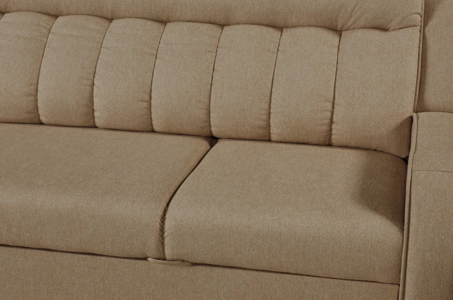 Прямой диван-кровать Блистер, раскладной, какао,  231х96х96 см (изображение №5)