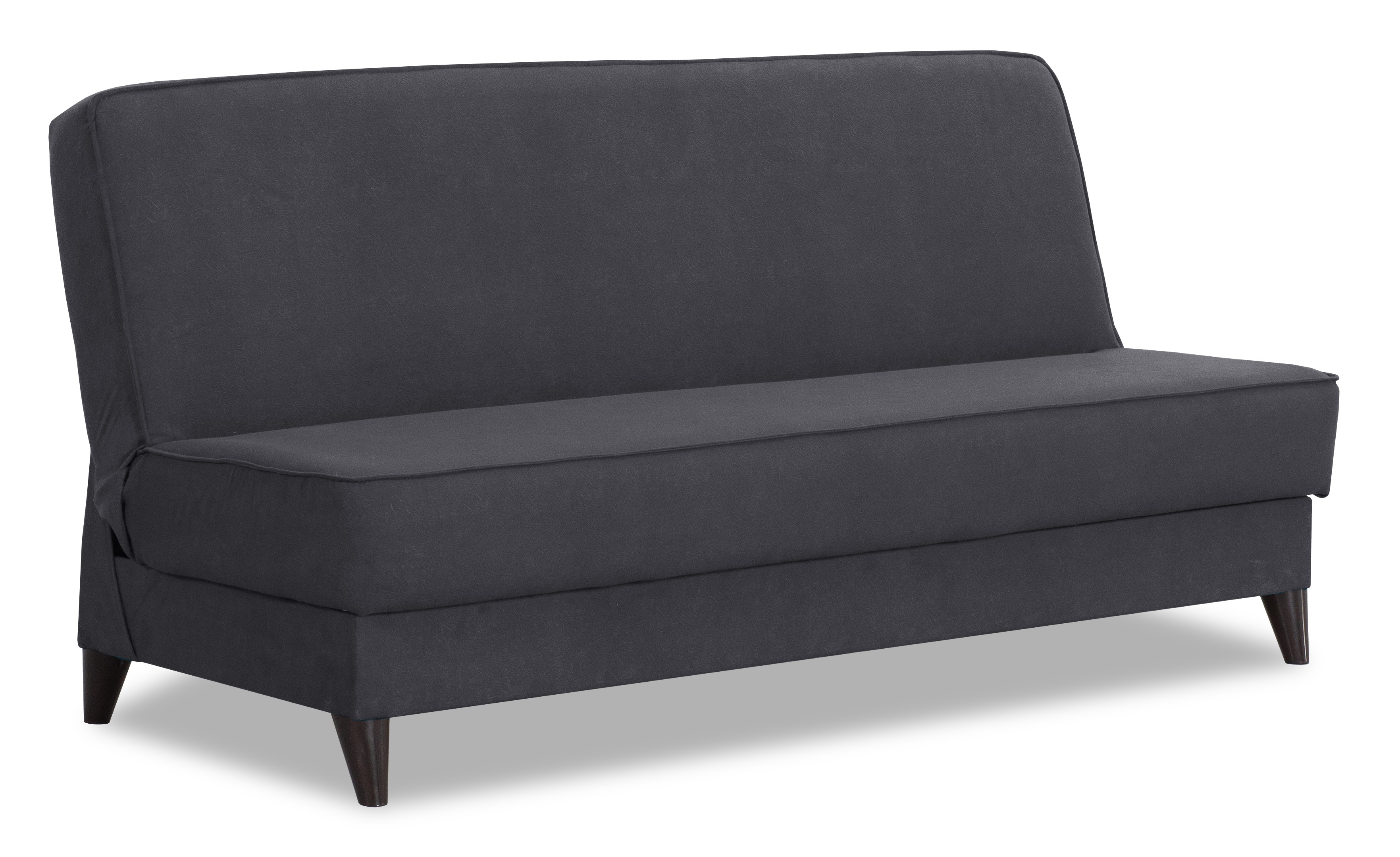 Прямой диван Наварра 2, темно серый с мелкими разводами 187х87х90 см