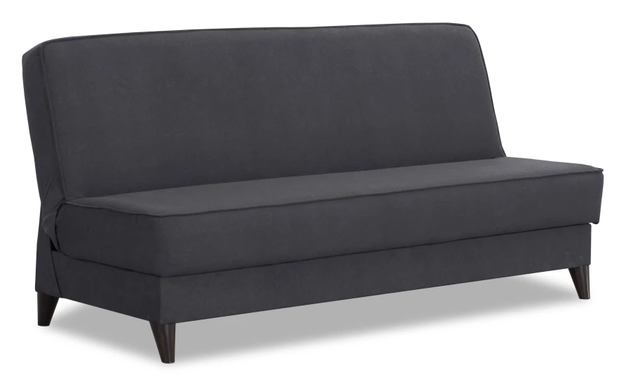 Прямой диван Наварра 2, темно серый с мелкими разводами 187х87х90 см (изображение №1)