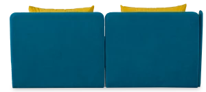 Второе фото. Диван-кровать Орлеан велюровый, раскладной, с ящиком для белья, механизм Книжка, желтый велюр, 198х88х81 см