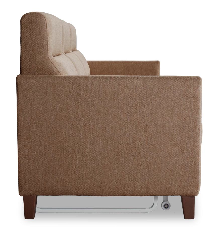 Прямой диван-кровать Марсель, велюровый, какао, 223х90х99 см (изображение №5)