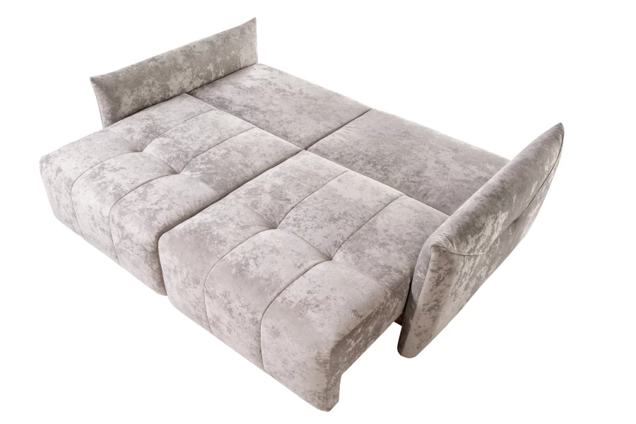 Диван-кровать Таип 2, велюровый, раскладной, серо-песочный велюр, 235х128х86 см (изображение №7)