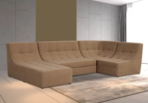 Второе фото. Угловой диван-кровать Палладиум 2, модульный, какао, 325х185х88 см