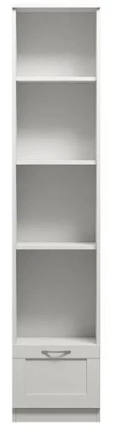 Стеллаж 4 полки 1 ящик СИРИУС - аналог IKEA BRIMNES, 39х190 см, белый (изображение №2)