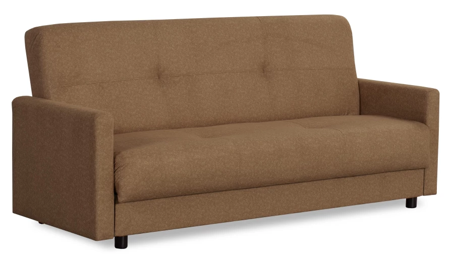 Диван-кровать Квин, раскладной, с ящиком для белья,  коричневый-велюр, 216х84х85 см (изображение №2)