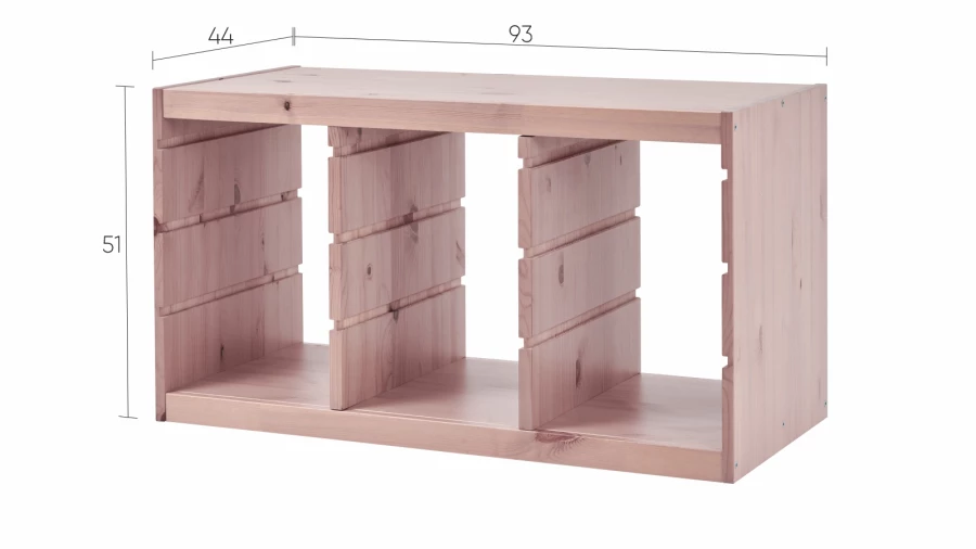 Каркас стеллажа - аналог IKEA TROFAST/ТРУФАСТ/СЫНОД, 94x52x44см,  светло-бежевый (изображение №6)