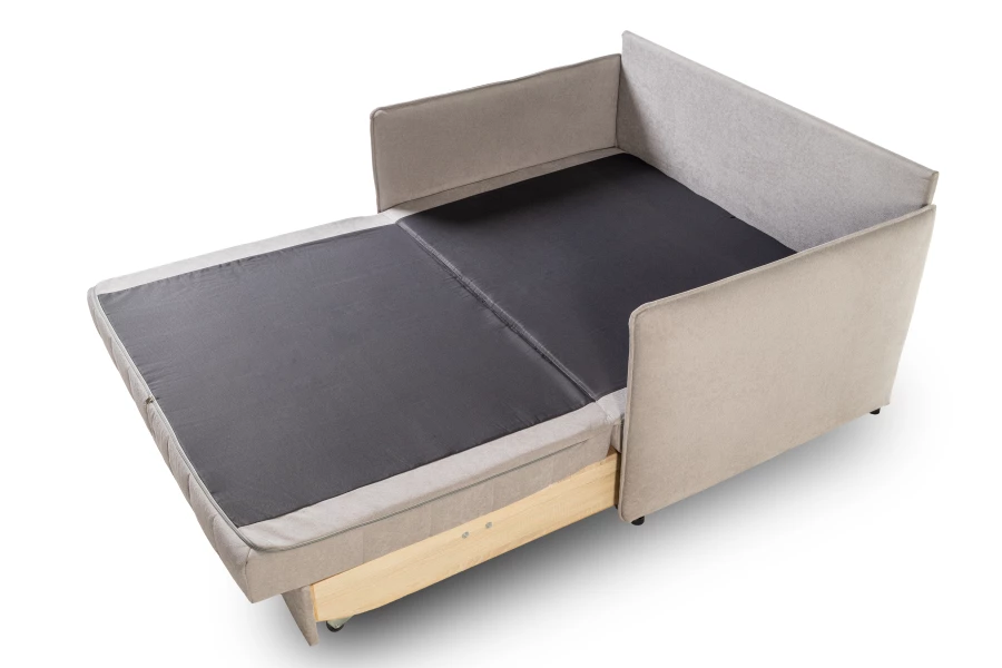 Диван-кровать Панда, велюровый, раскладной, светло-серый, 145х101х100 см (изображение №7)