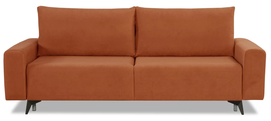 Диван-кровать Халиф велюровый, механизм Еврокнижка, терракотовый, 241х105х98 см (изображение №2)