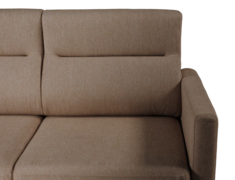 Прямой диван-кровать Марсель, велюровый, какао, 223х90х99 см (изображение №4)