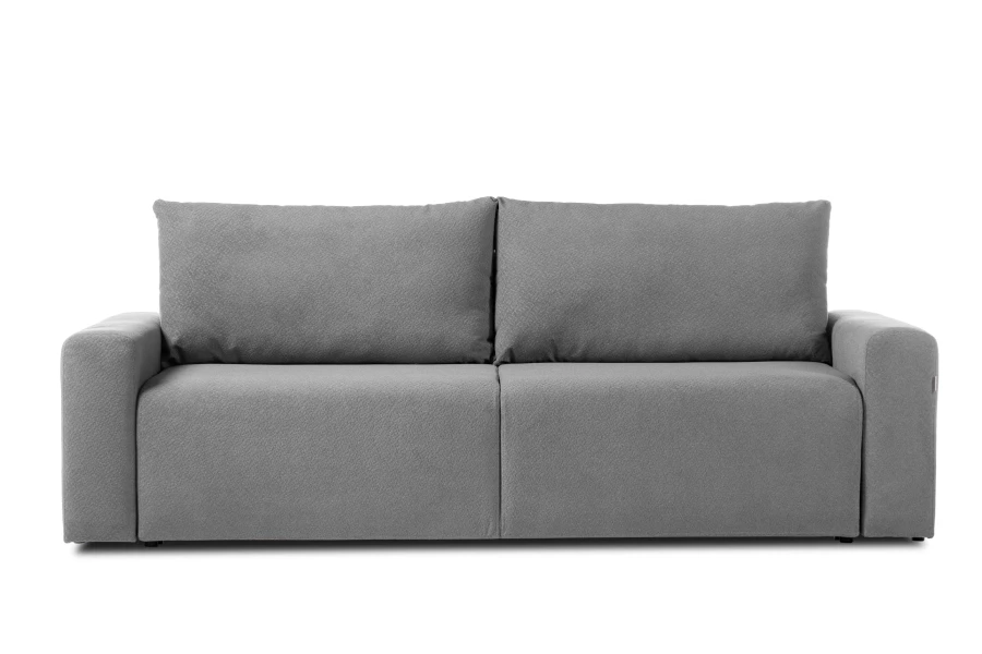 Диван-кровать Халиф 2, велюровый, раскладной, серый шенилл с мелким букле, 241х102х92 см (изображение №2)