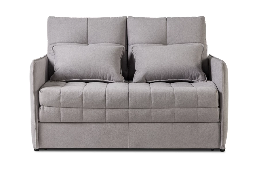 Диван-кровать Панда, велюровый, раскладной, светло-серый, 145х101х100 см (изображение №2)